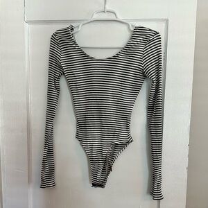 Forever 21 striped bodysuit with bow detail in back! Brand new with tags!